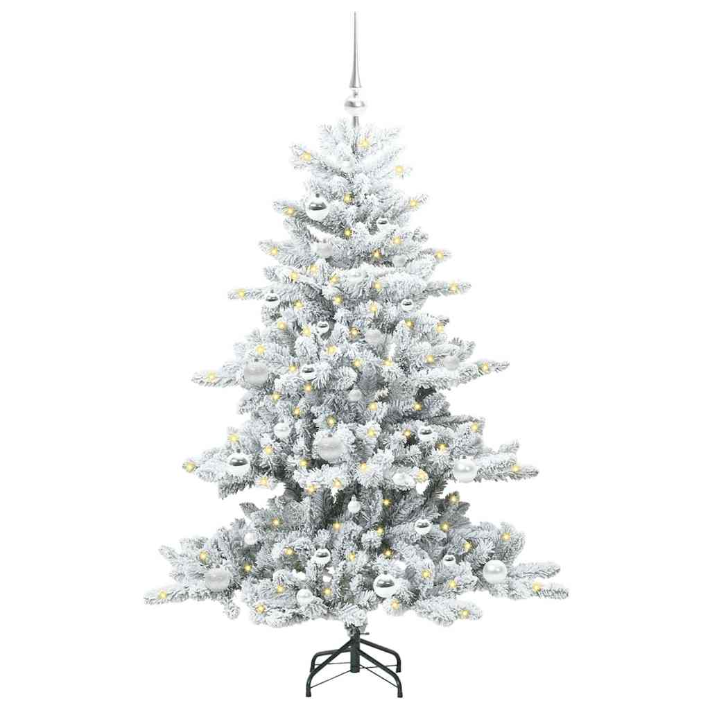 Künstlicher klappbarer Weihnachtsbaum Weiß 150 cm PVC und Stahl