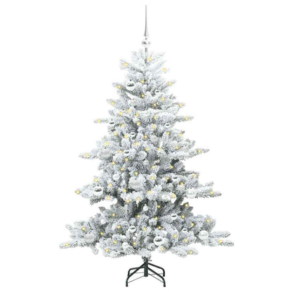 Künstlicher klappbarer Weihnachtsbaum Weiß 150 cm PVC und Stahl