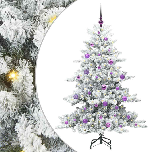 Künstlicher klappbarer Weihnachtsbaum Weiß 150 cm PVC und Stahl