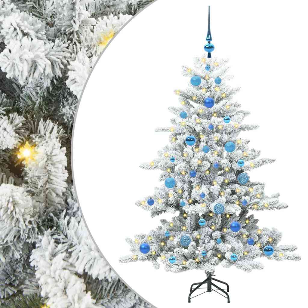 Künstlicher klappbarer Weihnachtsbaum Weiß 150 cm PVC und Stahl
