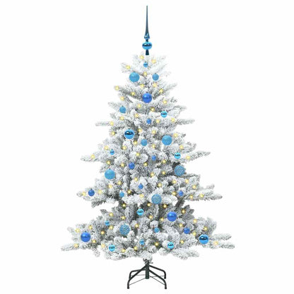 Künstlicher klappbarer Weihnachtsbaum Weiß 150 cm PVC und Stahl