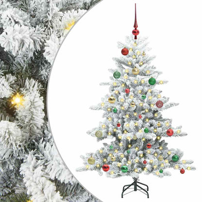 Künstlicher klappbarer Weihnachtsbaum Weiß 150 cm PVC und Stahl