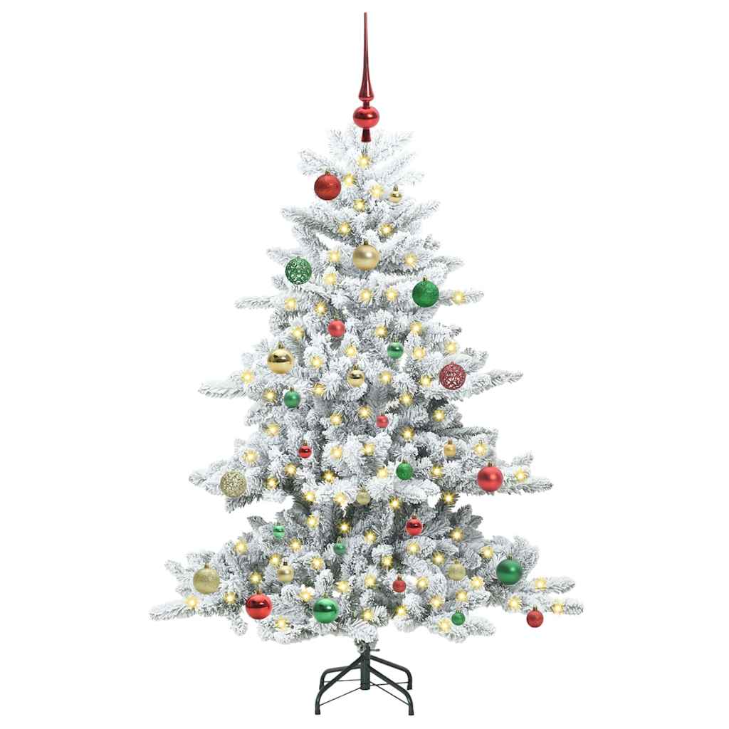 Künstlicher klappbarer Weihnachtsbaum Weiß 150 cm PVC und Stahl