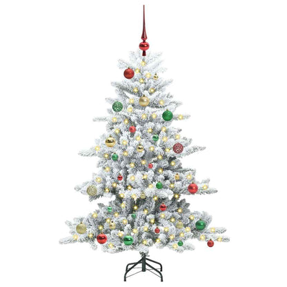 Künstlicher klappbarer Weihnachtsbaum Weiß 150 cm PVC und Stahl