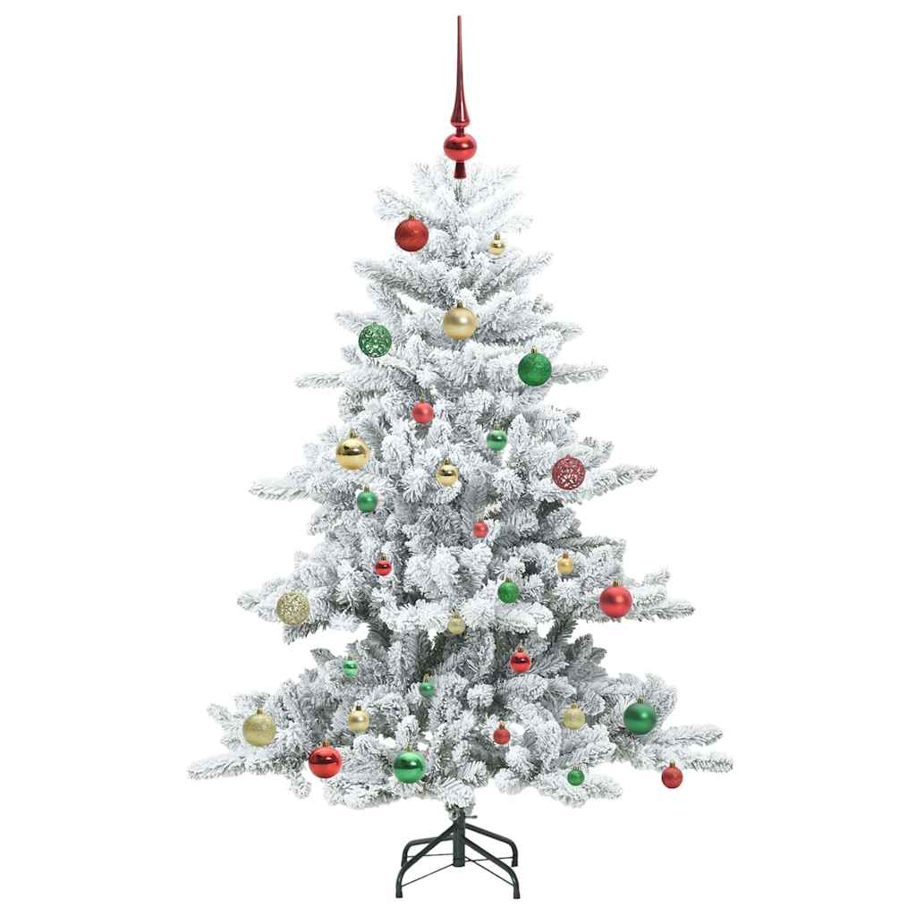 Künstlicher klappbarer Weihnachtsbaum Weiß 150 cm PVC und Stahl