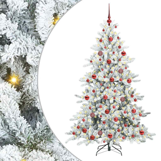 Künstlicher klappbarer Weihnachtsbaum Weiß 180 cm PVC und Stahl