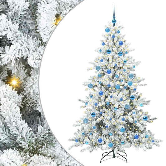 Künstlicher klappbarer Weihnachtsbaum Weiß 180 cm PVC und Stahl