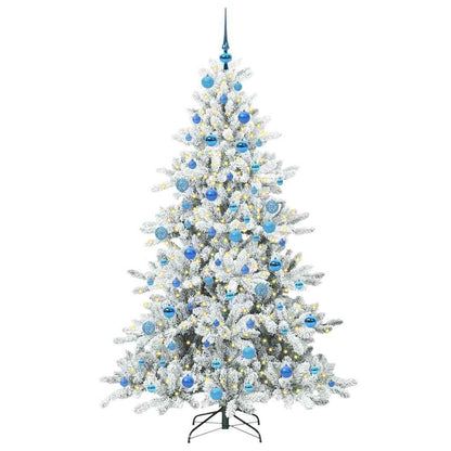 Künstlicher klappbarer Weihnachtsbaum Weiß 180 cm PVC und Stahl