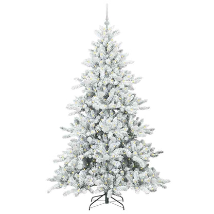 Künstlicher klappbarer Weihnachtsbaum Weiß 210 cm PVC und Stahl