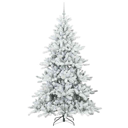 Künstlicher klappbarer Weihnachtsbaum Weiß 210 cm PVC und Stahl