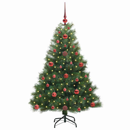 Künstlicher Weihnachtsbaum mit 150 LEDs Grün 120 cm PE und PVC