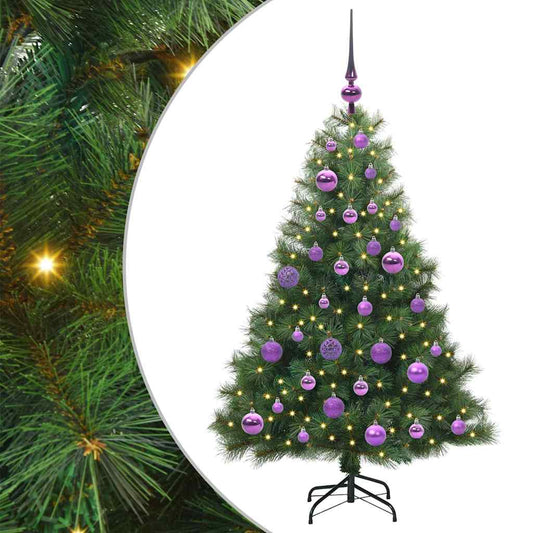 Künstlicher Weihnachtsbaum mit 150 LEDs Grün 120 cm PE und PVC