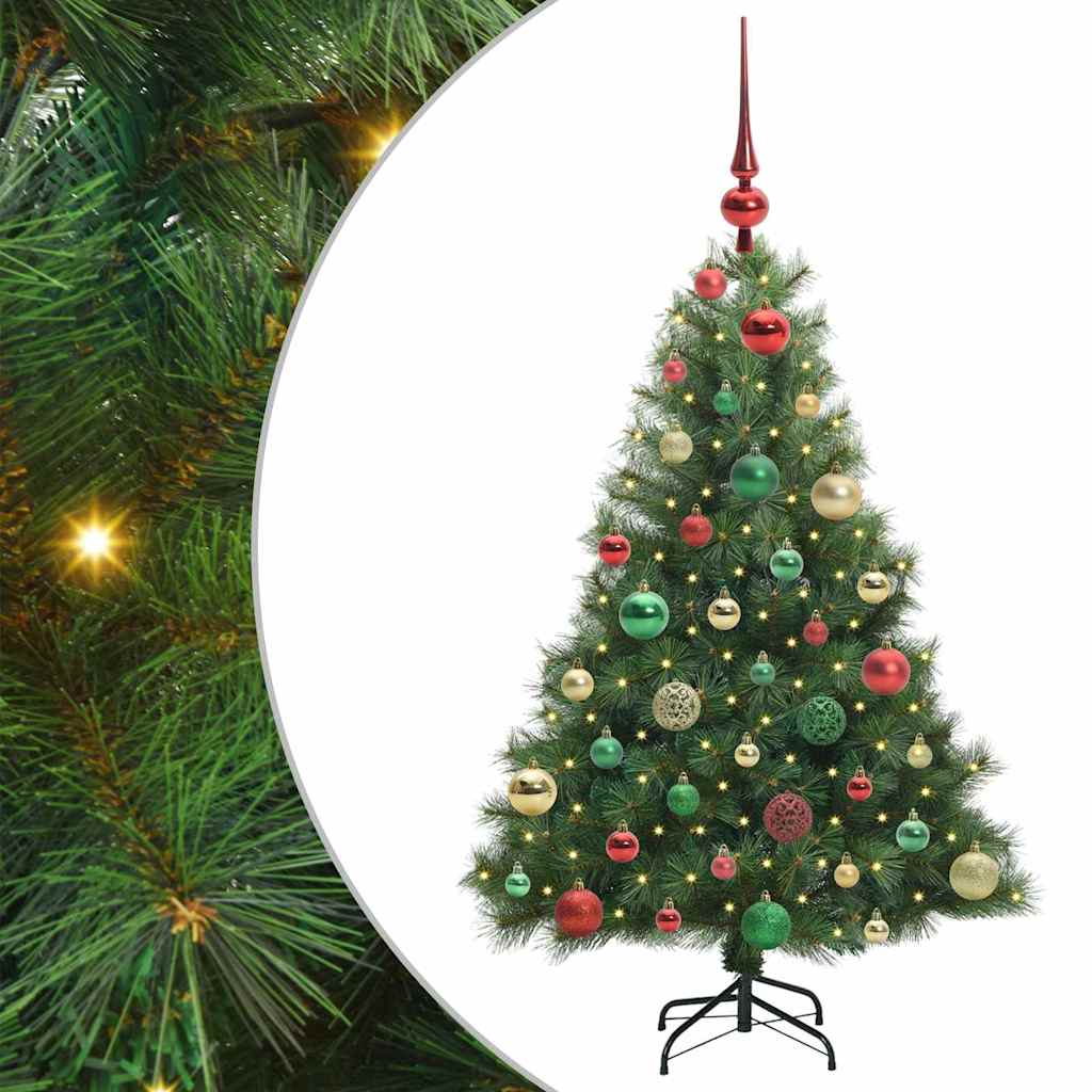 Künstlicher Weihnachtsbaum mit 150 LEDs Grün 120 cm PE und PVC