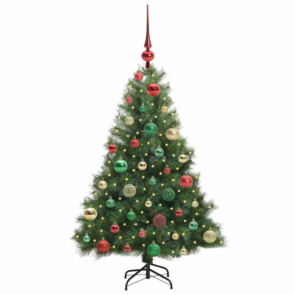 Künstlicher Weihnachtsbaum mit 150 LEDs Grün 120 cm PE und PVC