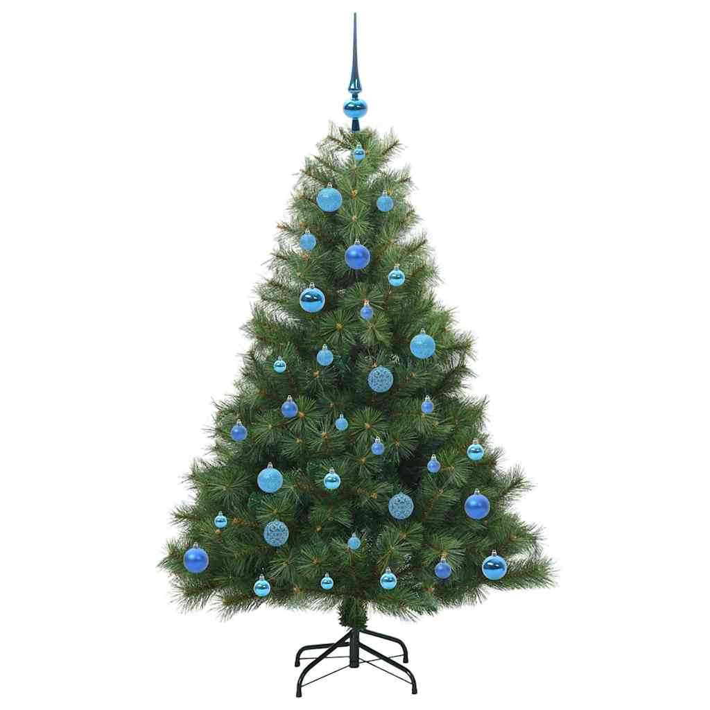 Künstlicher Weihnachtsbaum mit 150 LEDs Grün 150 cm PE und PVC
