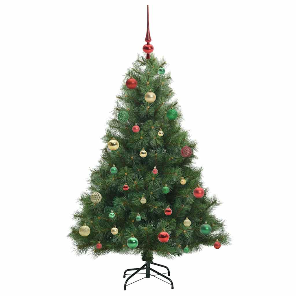 Künstlicher Weihnachtsbaum mit 150 LEDs Grün 150 cm PE und PVC