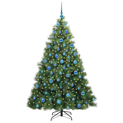 Künstlicher Weihnachtsbaum mit 300 LEDs Grün 180 cm PE und PVC