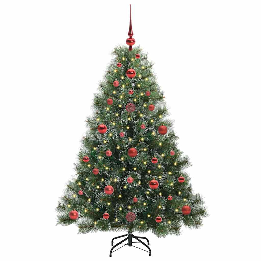 Künstlicher Weihnachtsbaum mit 150 LEDs Grün 120 cm PE und PVC