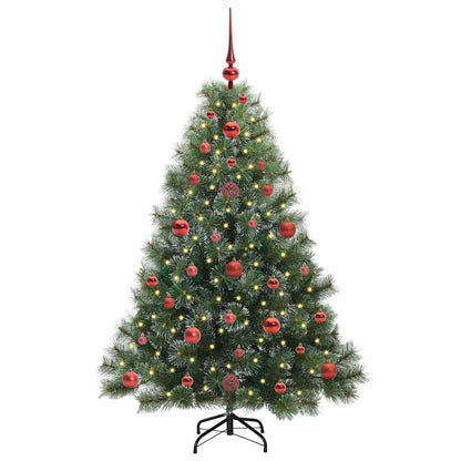 Künstlicher Weihnachtsbaum mit 150 LEDs Grün 120 cm PE und PVC