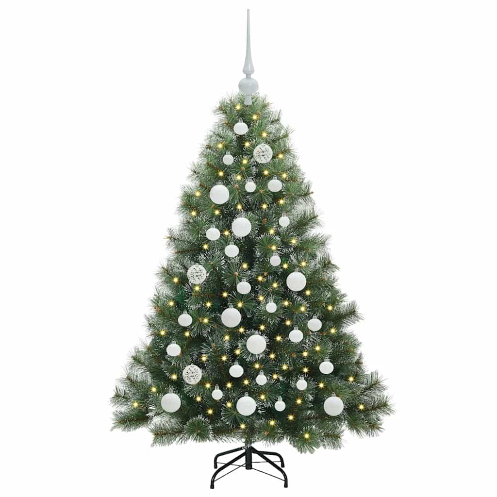 Künstlicher Weihnachtsbaum mit 150 LEDs Grün 120 cm PE und PVC
