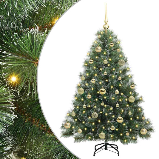 Künstlicher Weihnachtsbaum mit 150 LEDs Grün 120 cm PE und PVC