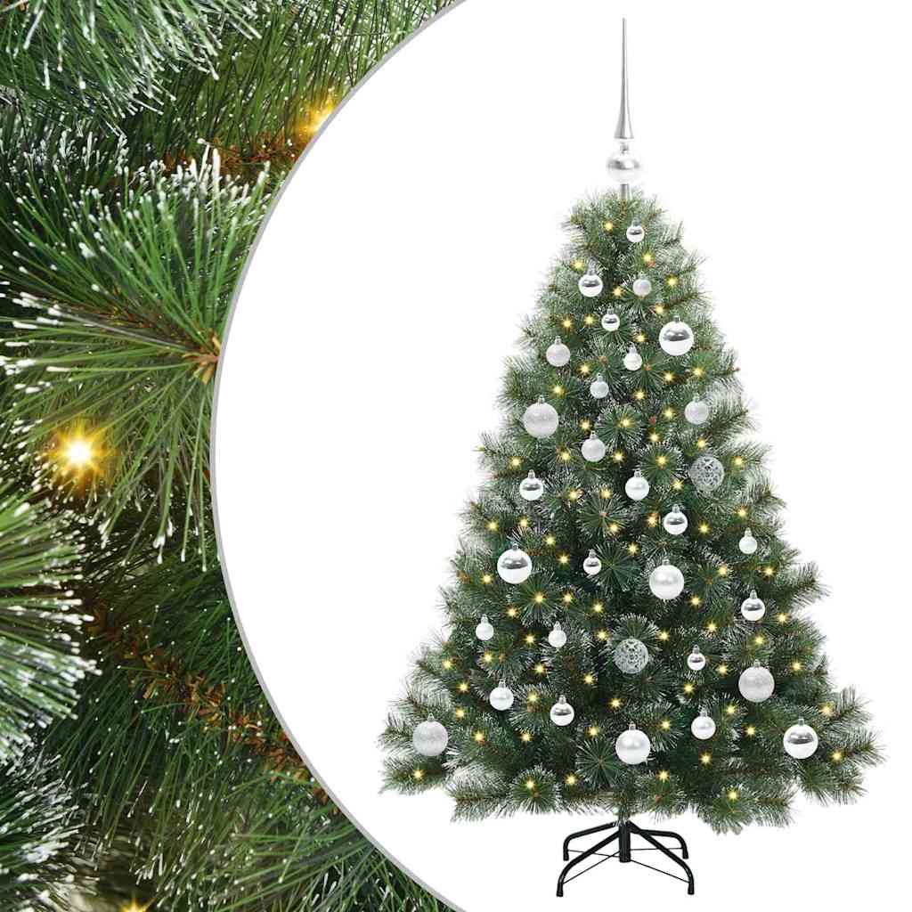 Künstlicher Weihnachtsbaum mit 150 LEDs Grün 120 cm PE und PVC