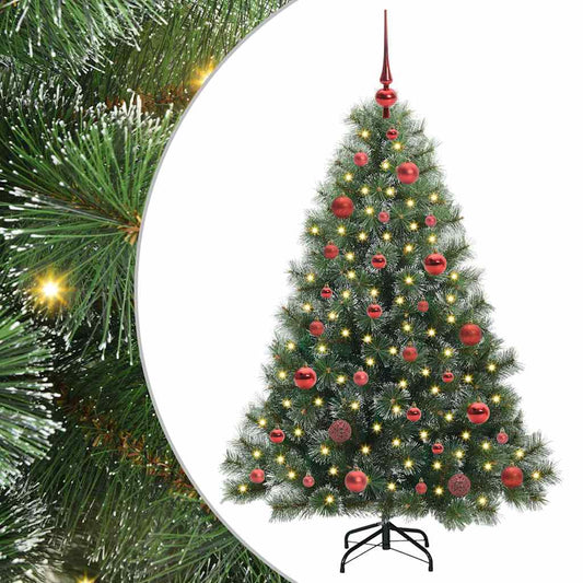 Künstlicher Weihnachtsbaum mit 150 LEDs Grün 150 cm PE und PVC