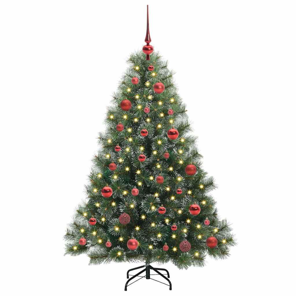 Künstlicher Weihnachtsbaum mit 150 LEDs Grün 150 cm PE und PVC