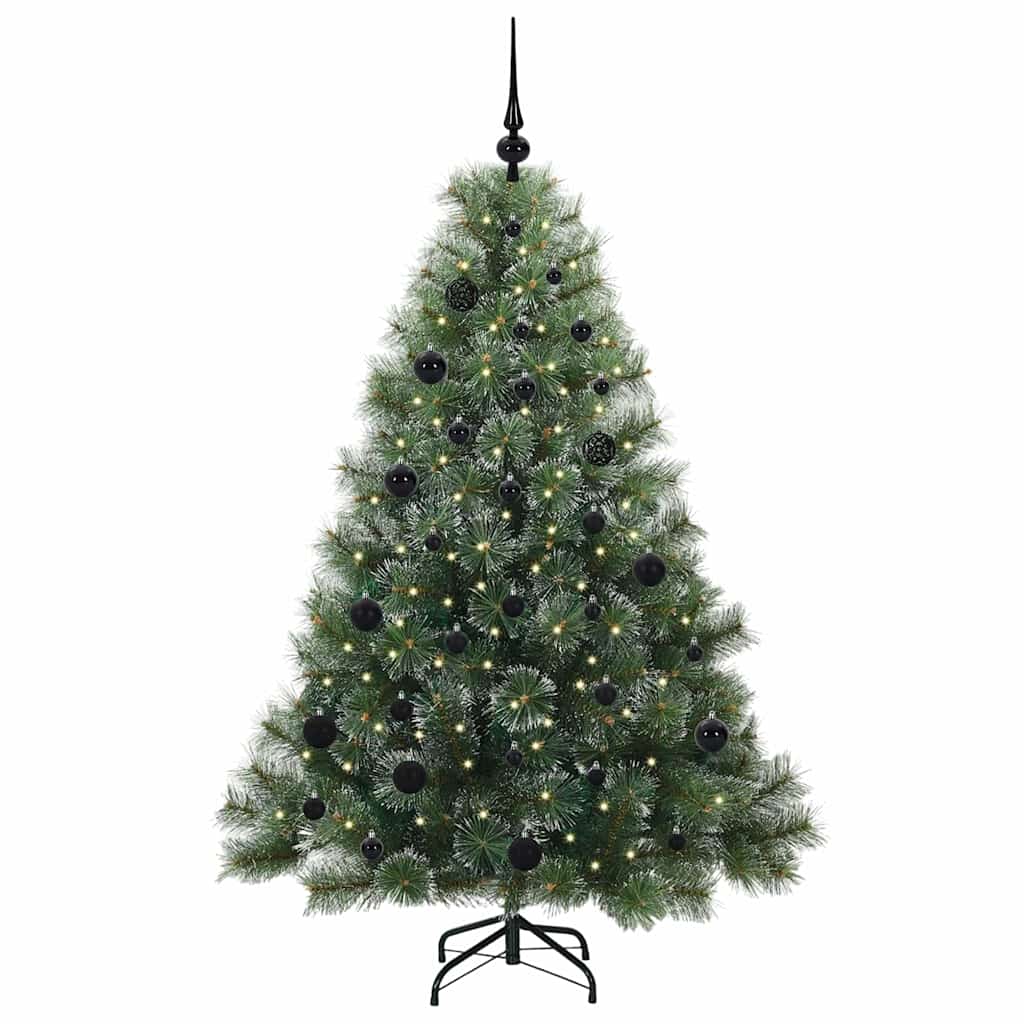 Künstlicher Weihnachtsbaum mit 150 LEDs Grün 150 cm PE und PVC