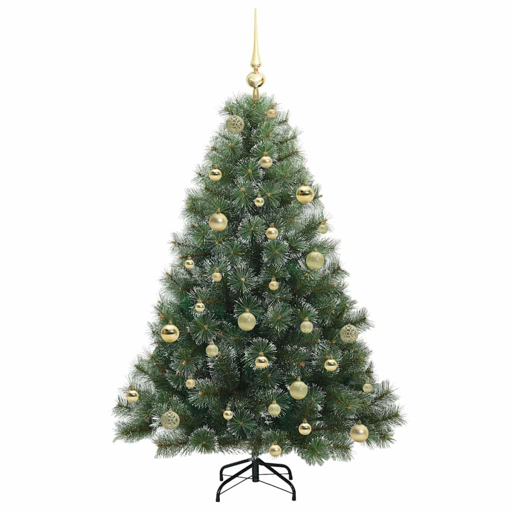 Künstlicher Weihnachtsbaum mit 150 LEDs Grün 150 cm PE und PVC
