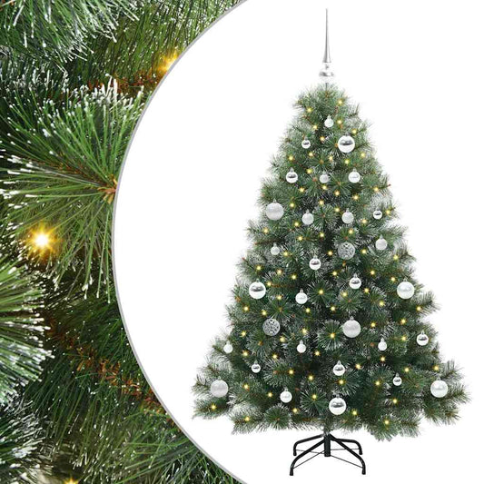 Künstlicher Weihnachtsbaum mit 150 LEDs Grün 150 cm PE und PVC