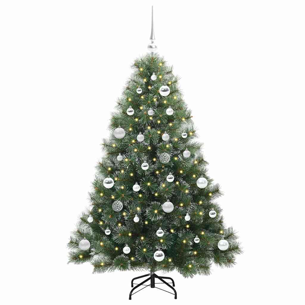 Künstlicher Weihnachtsbaum mit 150 LEDs Grün 150 cm PE und PVC