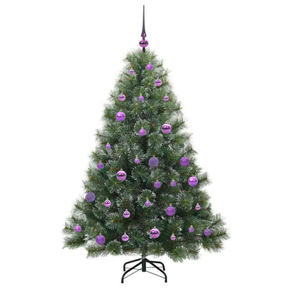 Künstlicher Weihnachtsbaum mit 150 LEDs Grün 150 cm PE und PVC