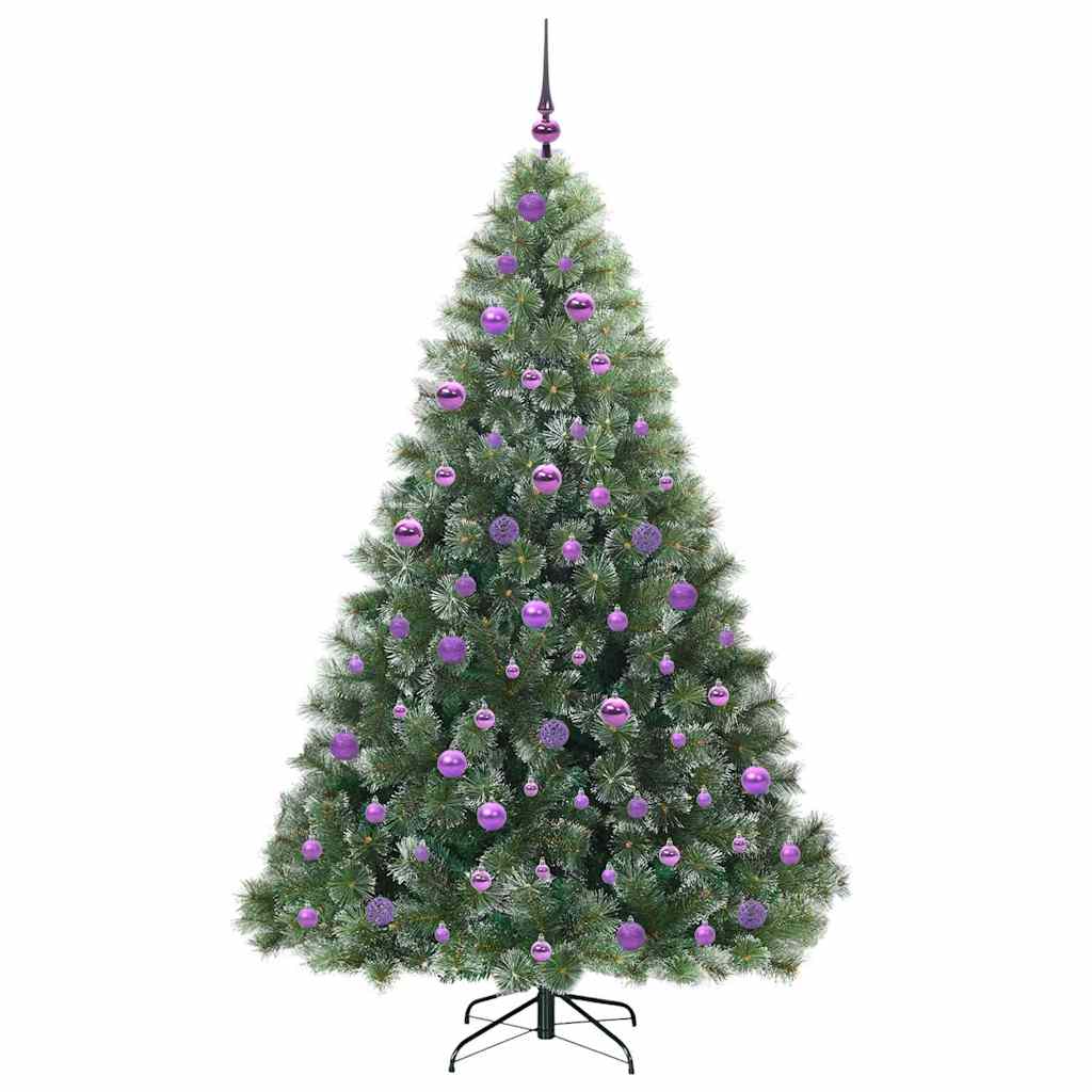 Künstlicher Weihnachtsbaum mit 300 LEDs Grün 180 cm PE und PVC