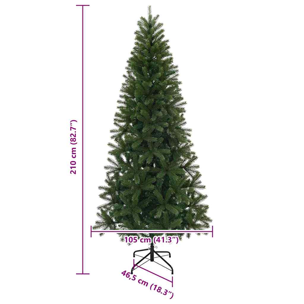 Künstlicher Weihnachtsbaum Grün 210 cm PVC, PE und Stahl