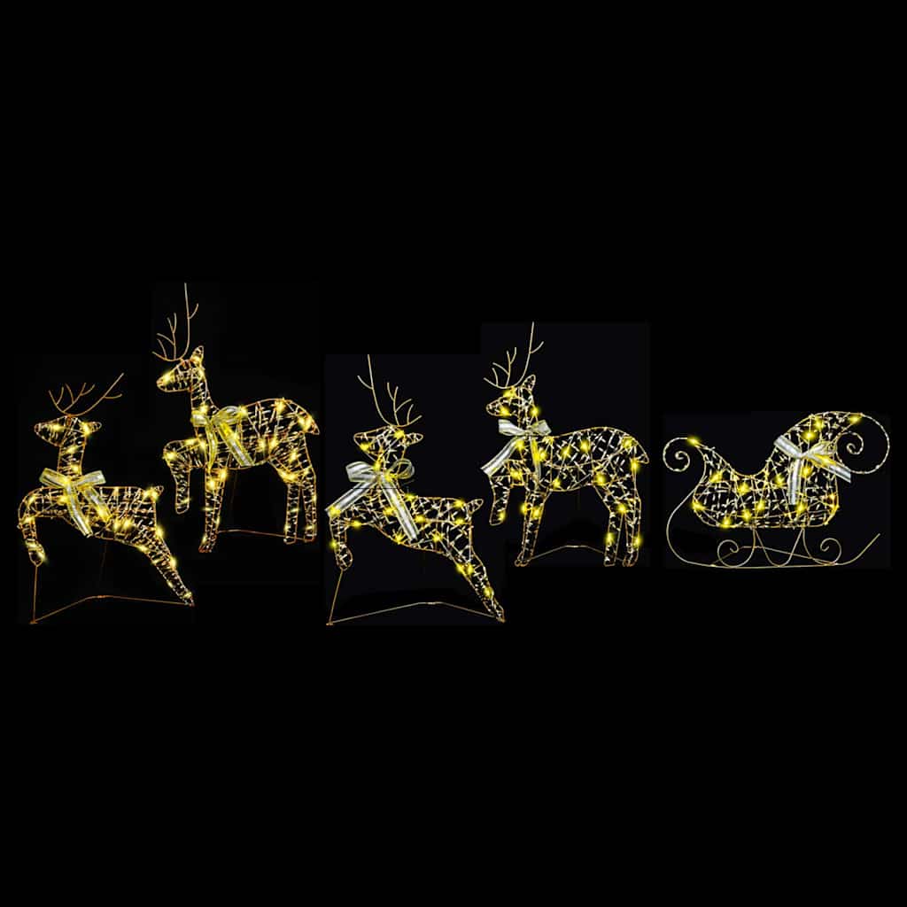 LED Rentiere mit 40 LEDs 5 pcs Gold Haustier