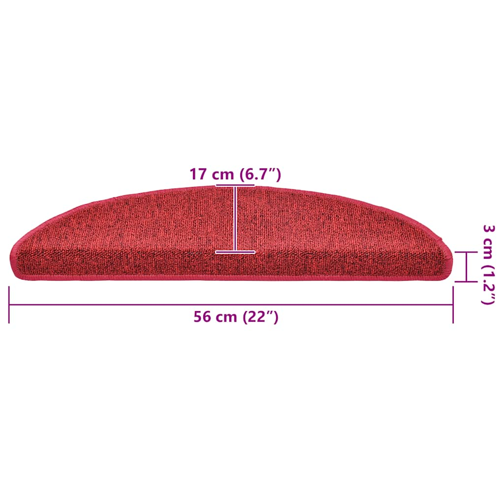 Stufenmatten 30 Stk. Bordeauxrot 56x17x3 cm