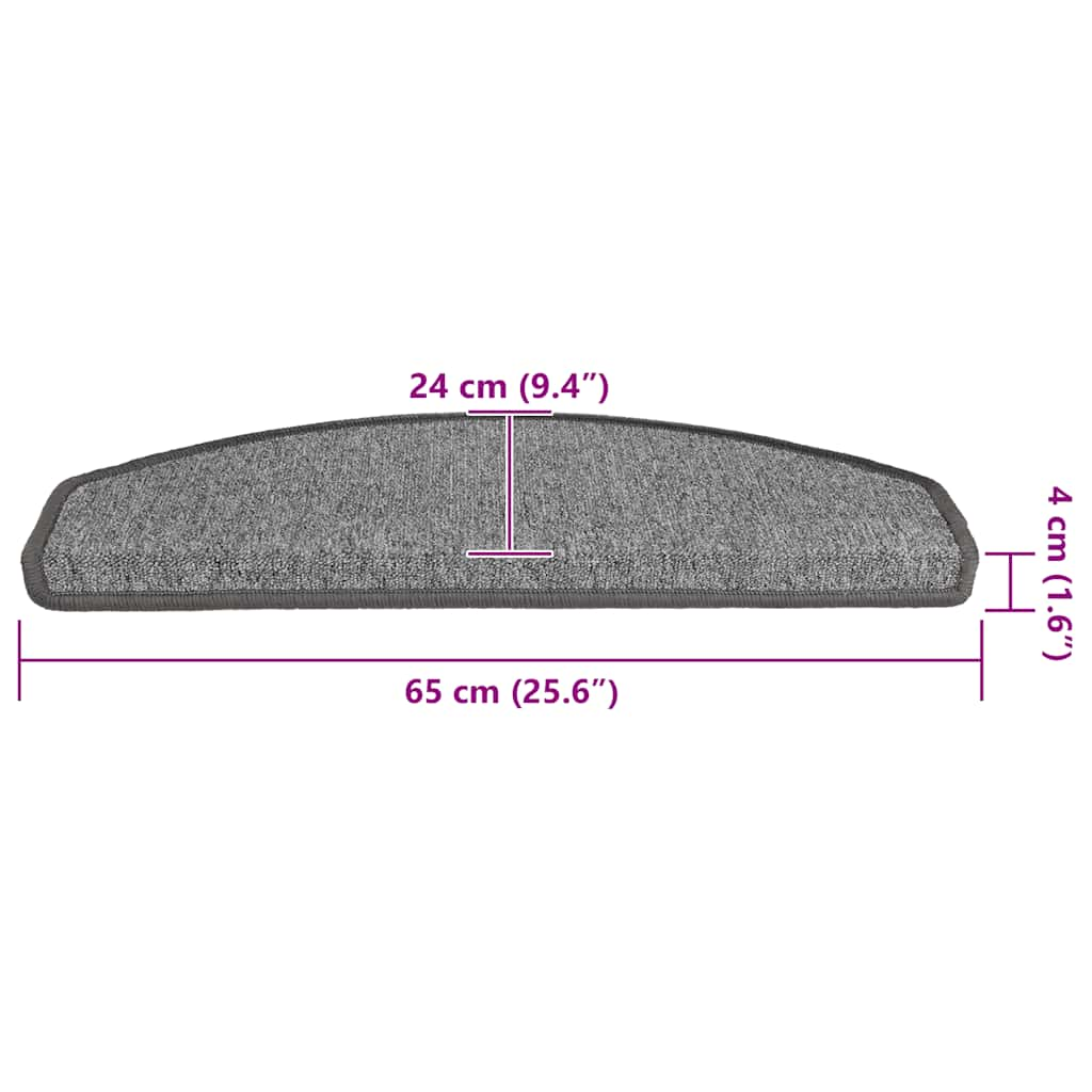 Stufenmatten 30 Stk. Dunkelgrau 65x24x4 cm