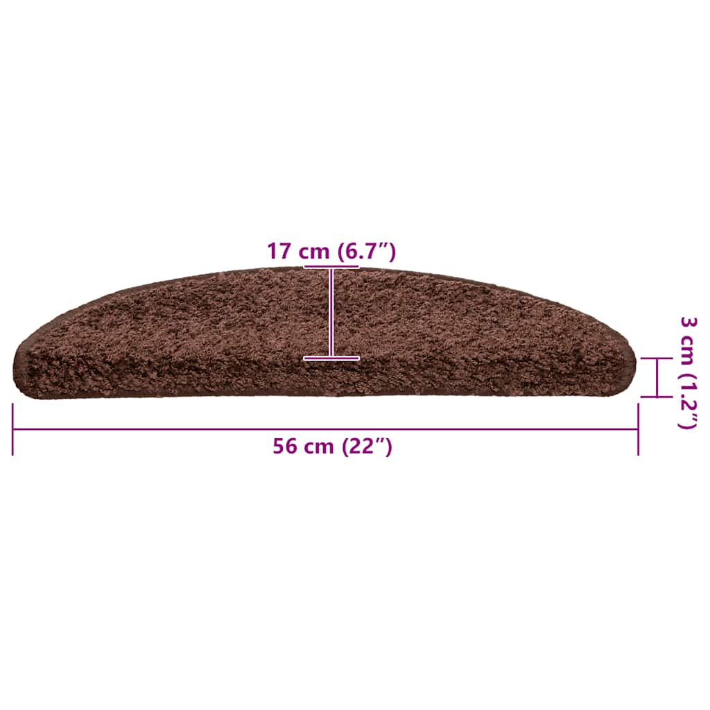 Stufenmatten 30 Stk. Braun 56x17x3 cm