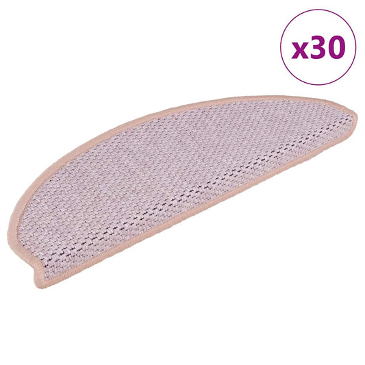 Stufenmatten Selbstklebend Sisal-Optik 30Stk. 56x17x3cm Rosa