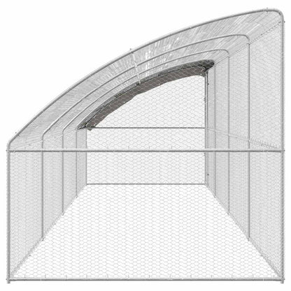 Hühnerkäfig 4 pcs Silber 800 x 200 x 200 cm Stahl und PE
