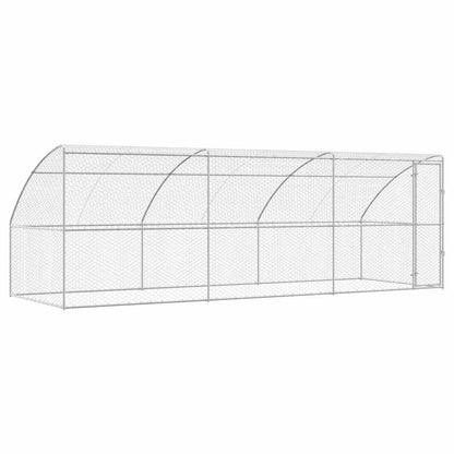 Hundekäfig mit Speicher 3 pcs Silber 6 x 2 x 2 m Stahl