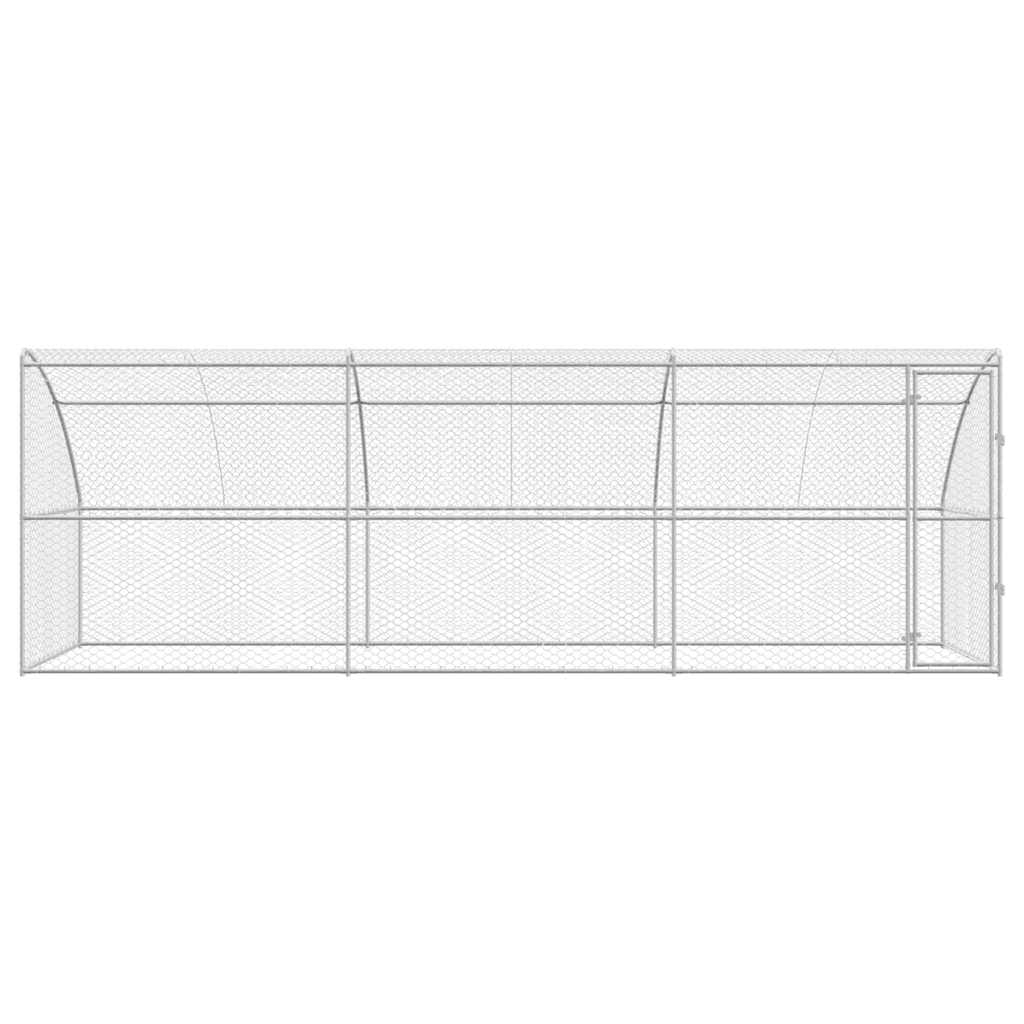 Hundekäfig mit Speicher 3 pcs Silber 6 x 2 x 2 m Stahl