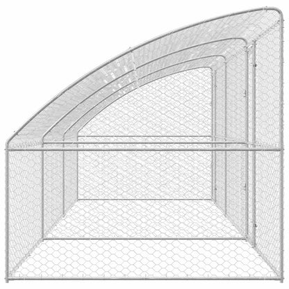 Hundekäfig mit Speicher 3 pcs Silber 6 x 2 x 2 m Stahl