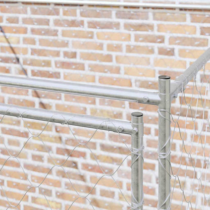 Hundekäfig Silber 200 x 200 x 200 cm Stahl und PE