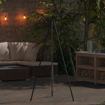 Lagerfeuer Stativ Schwarz 92 x 92 x 151.5 cm Stahl