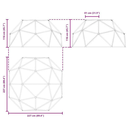 Kletter Dome Blau Stahl