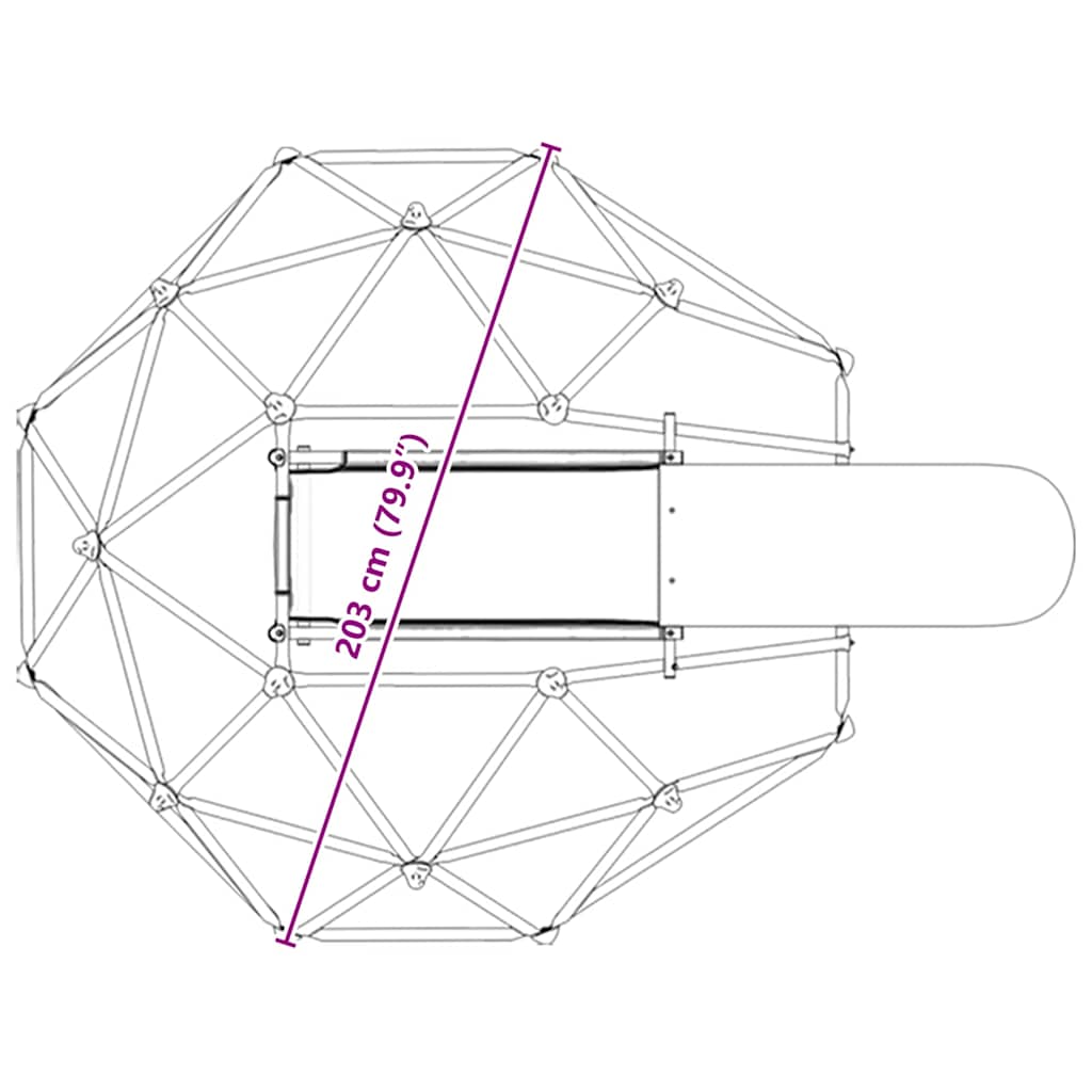 Kletter Dome Blau Stahl