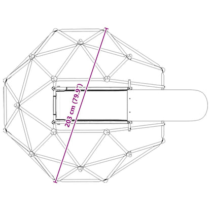 Kletter Dome Blau Stahl