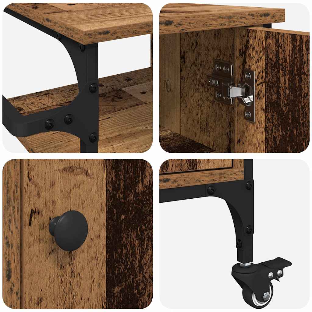 Küchentrolley Altholz 87,5 x 39 x 84,5 cm Holzwerkstoff